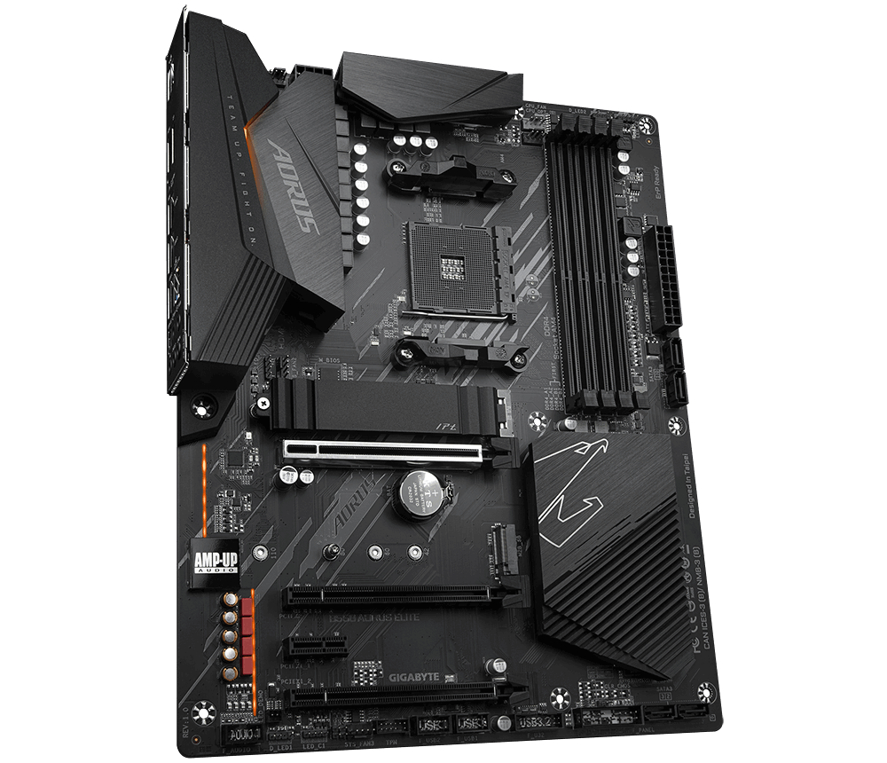 GIGABYTE B550 AORUS ELITE Mainboard Schwarz
