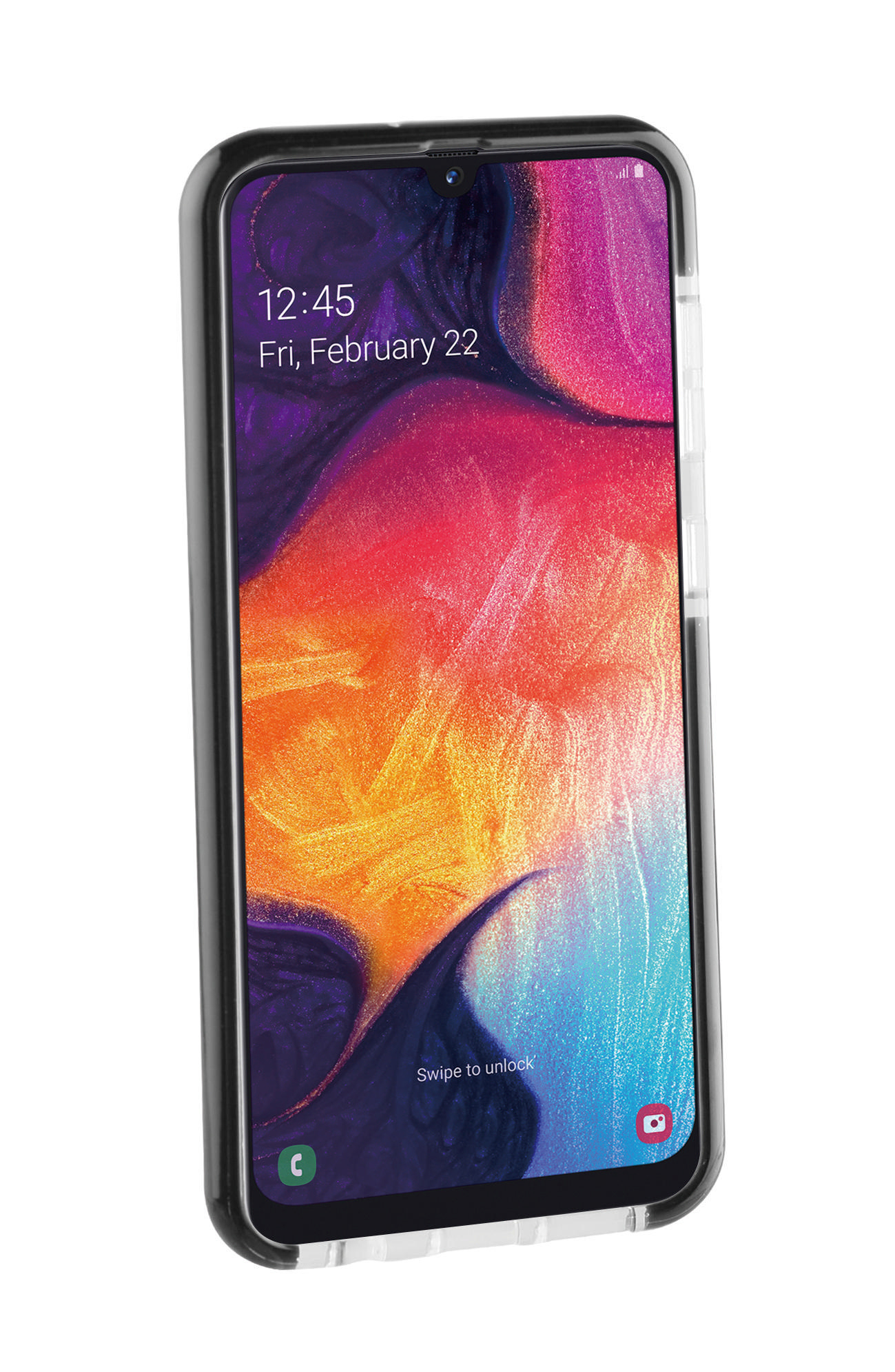 Solid, Backcover, Rahmen mit A50, Rock schwarzem VIVANCO Galaxy Transparent Samsung,