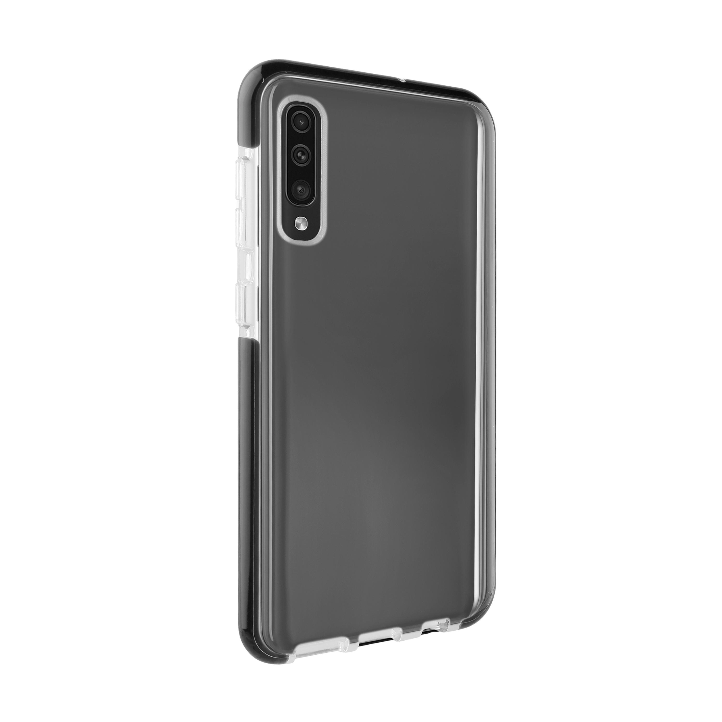 VIVANCO Rock Solid, Backcover, Rahmen Transparent schwarzem A50, Samsung, mit Galaxy
