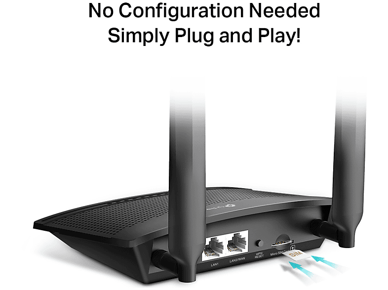 TP-LINK MR100 300 Mbps Wireless N 4G LTE Router Siyah_2