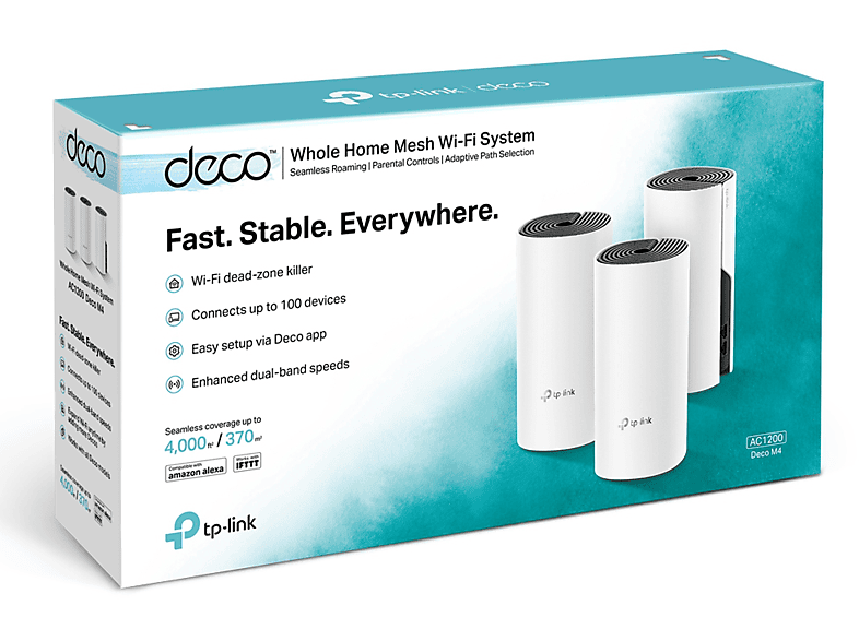 TP-LINK Deco M4(3-Pack) AC1200 Tüm Evi Kapsayan 3’lü Mesh Wi-Fi Sistemi_4