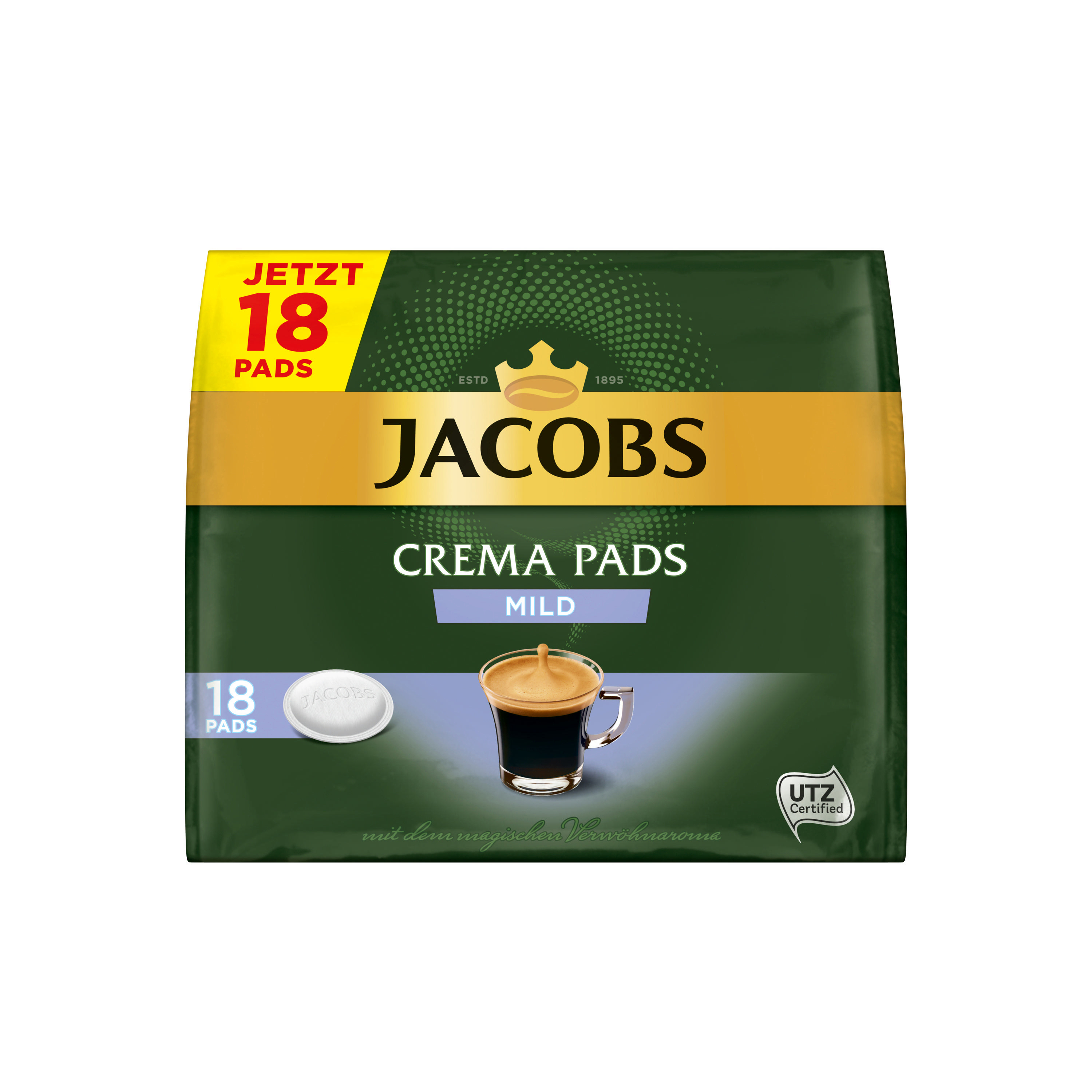 JACOBS 4056758 UTZ Kaffeepads MILD CREMA