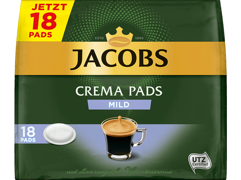 JACOBS 4056758 CREMA MILD UTZ Kaffeepads 
