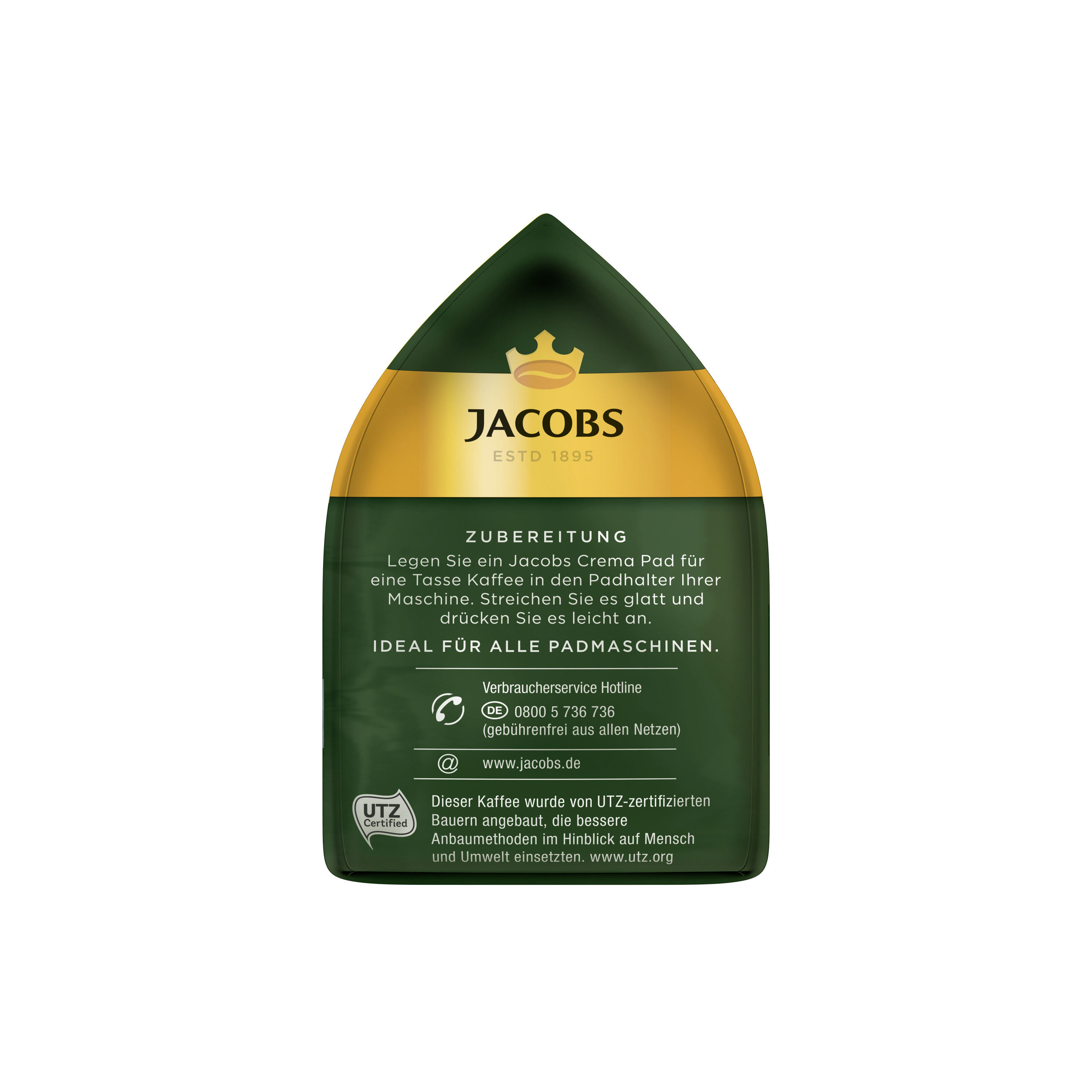 JACOBS 4056758 CREMA MILD UTZ Kaffeepads 