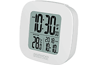 Despertador - Daewoo DCD-26W, Función Snooze, Reloj, Temperatura, Calendario, Blanco