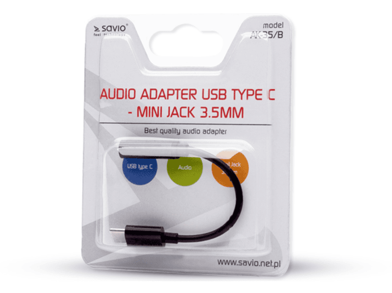 Savio Ak 35 B Type C 3 5 Mm Jack Atalakito Media Markt Online Vasarlas