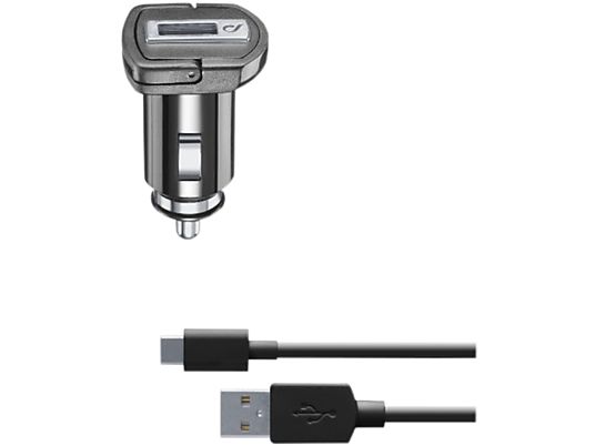 CELLULAR LINE CBRKIT10WTYCK - Caricatore per auto USB (Nero/Grigio)