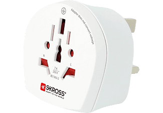 SKROSS Country Adapter World to UK - Adaptateur de voyage (Blanc)