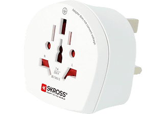 SKROSS Country Adapter World to UK - Adattatore da viaggio (Bianco)