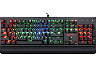 REDRAGON K557 Kala RGB 104 gombos mechanikus gamer billentyűzet, cseppálló, kék kapcsolós, HU