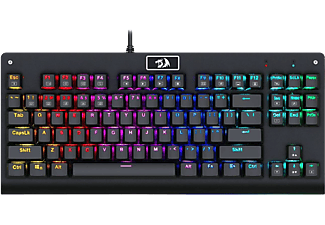 REDRAGON Outlet K568 Dark Avenger RGB 87 gombos mechanikus gamer billentyűzet, barna kapcsolóval, HU