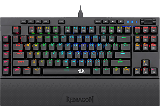 REDRAGON K596 Vishnu RGB 87 gombos vezetékes/vezeték nélküli gamer billentyűzet, kék kapcsolóval, HU