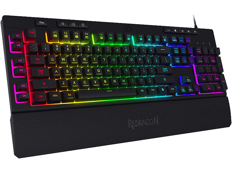 REDRAGON K512 Shiva RGB gamer membrános billentyűzet, HU