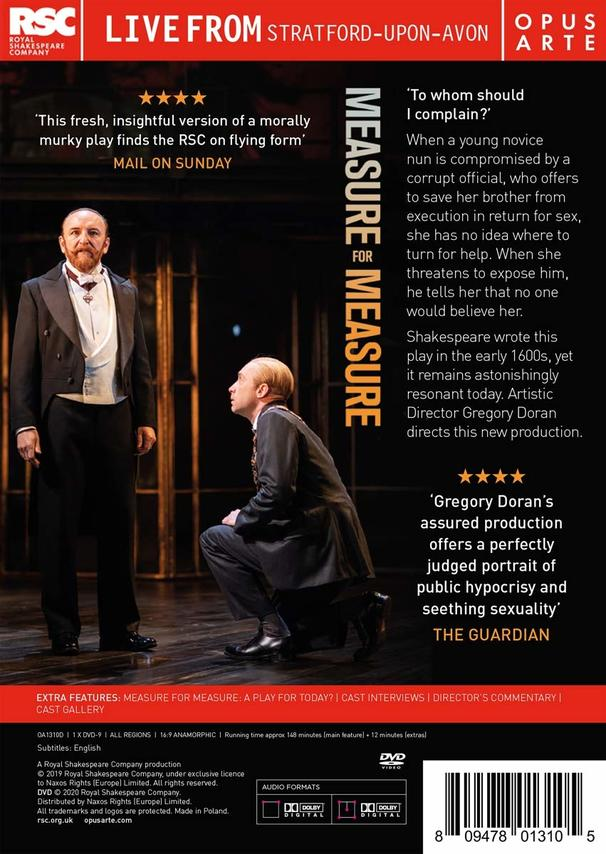Measure for Measure DVD