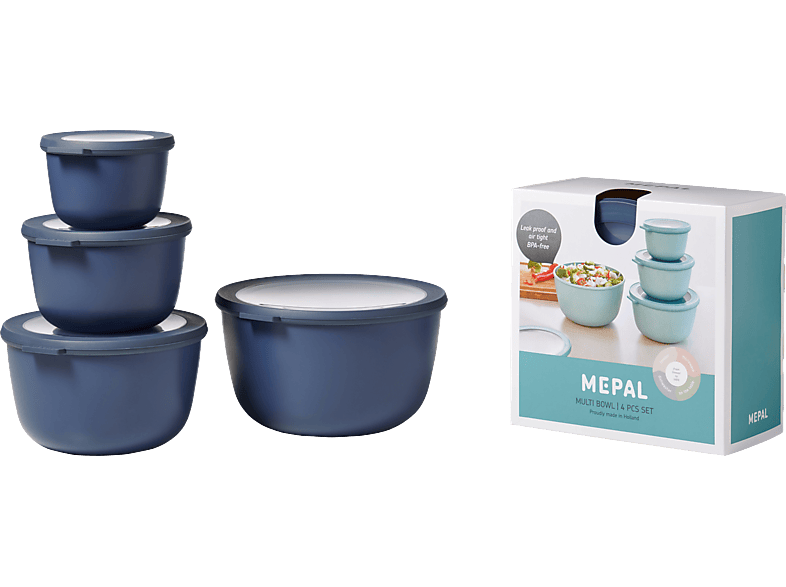 MEPAL 106233016800 Ciqula hoch Dunkelblau 4-teilig Multischüssel-Set