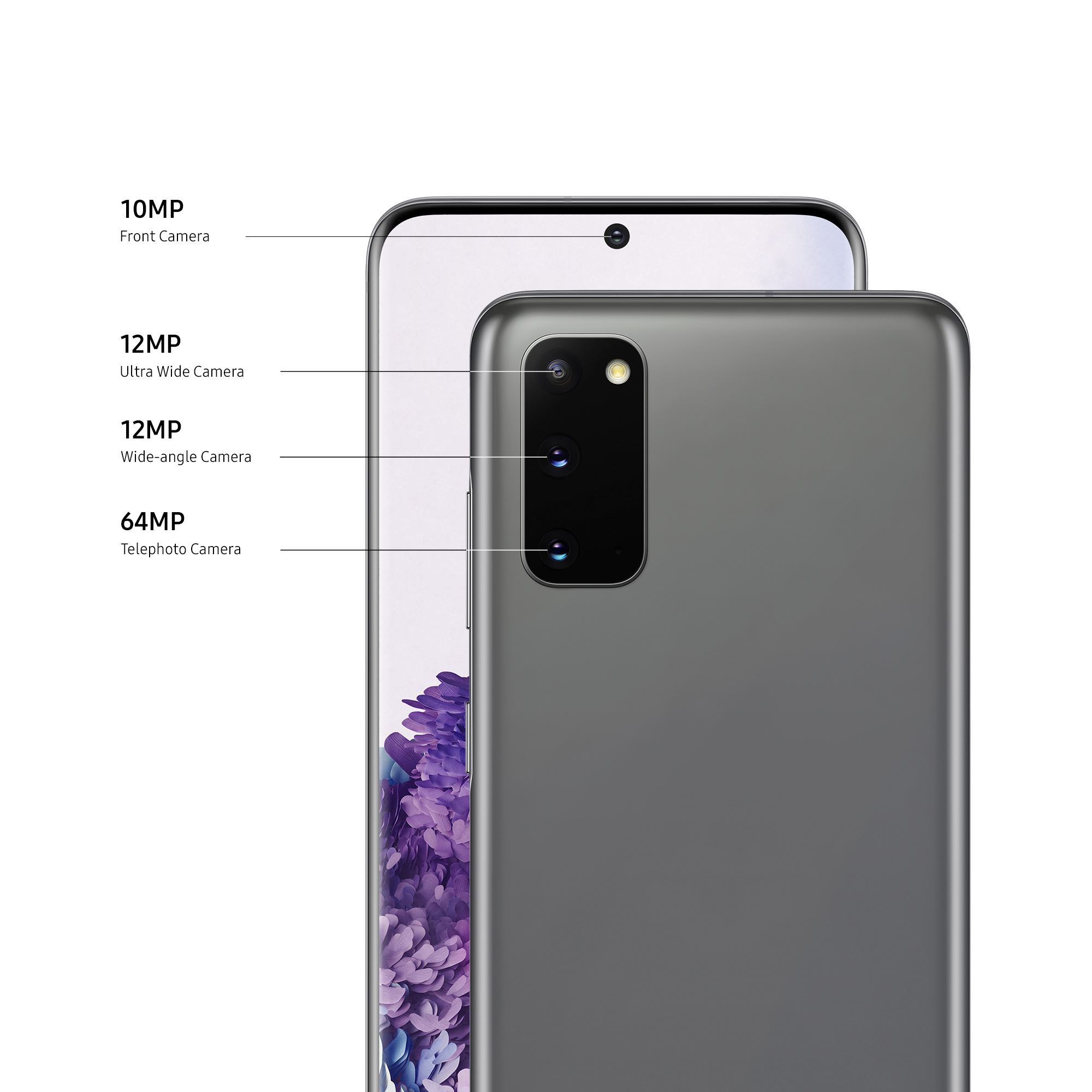 Móvil - Samsung Galaxy S20 4G, Gris, 128 GB, 8 GB RAM, 6.2" AMOLED 120 Hz, Exynos 990, 4000 mAh, Android