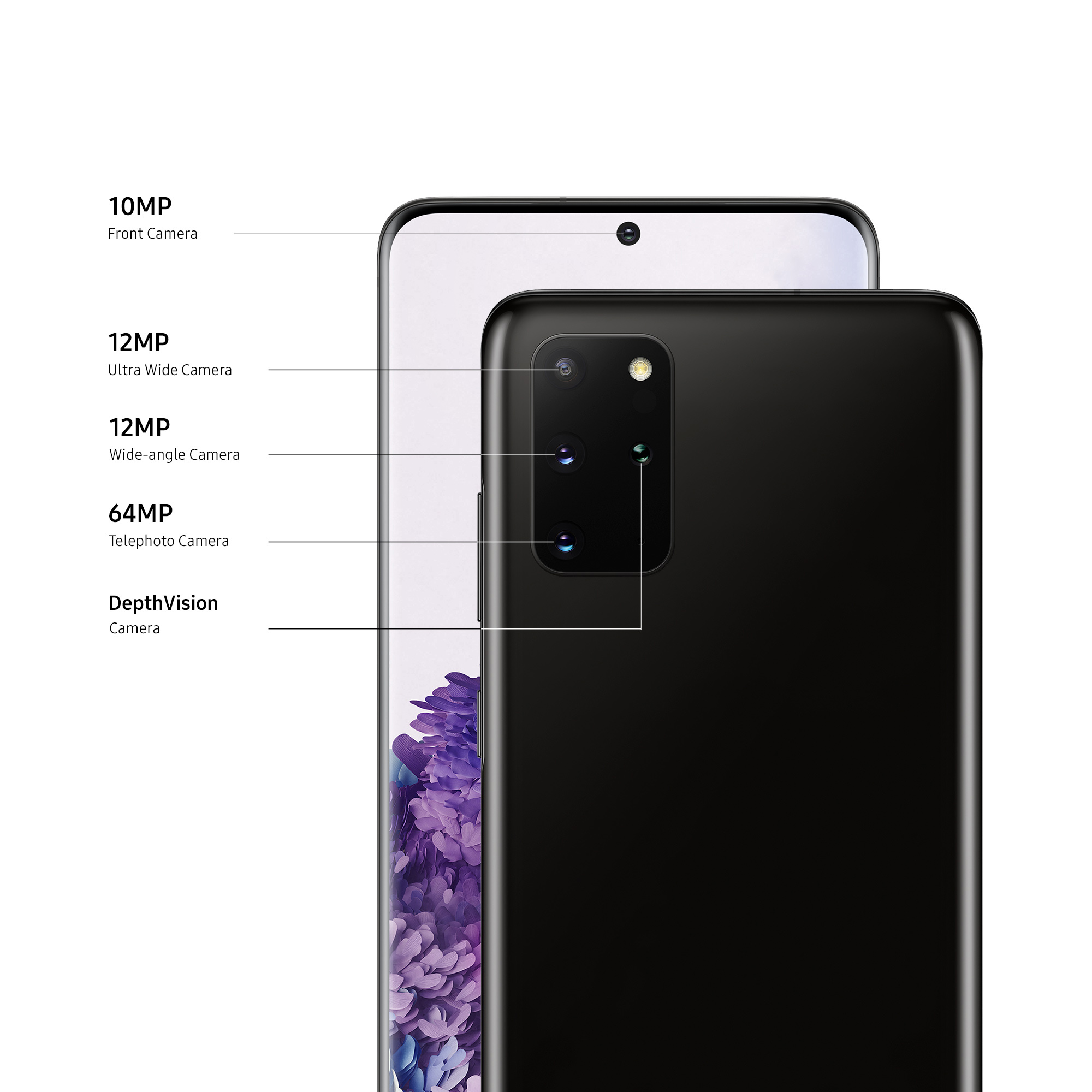 Móvil - Samsung Galaxy S20+ 5G, Negro, 128 GB, 12 GB RAM, 6.7" AMOLED 120Hz, Exynos 990, 4500 mAh, Android