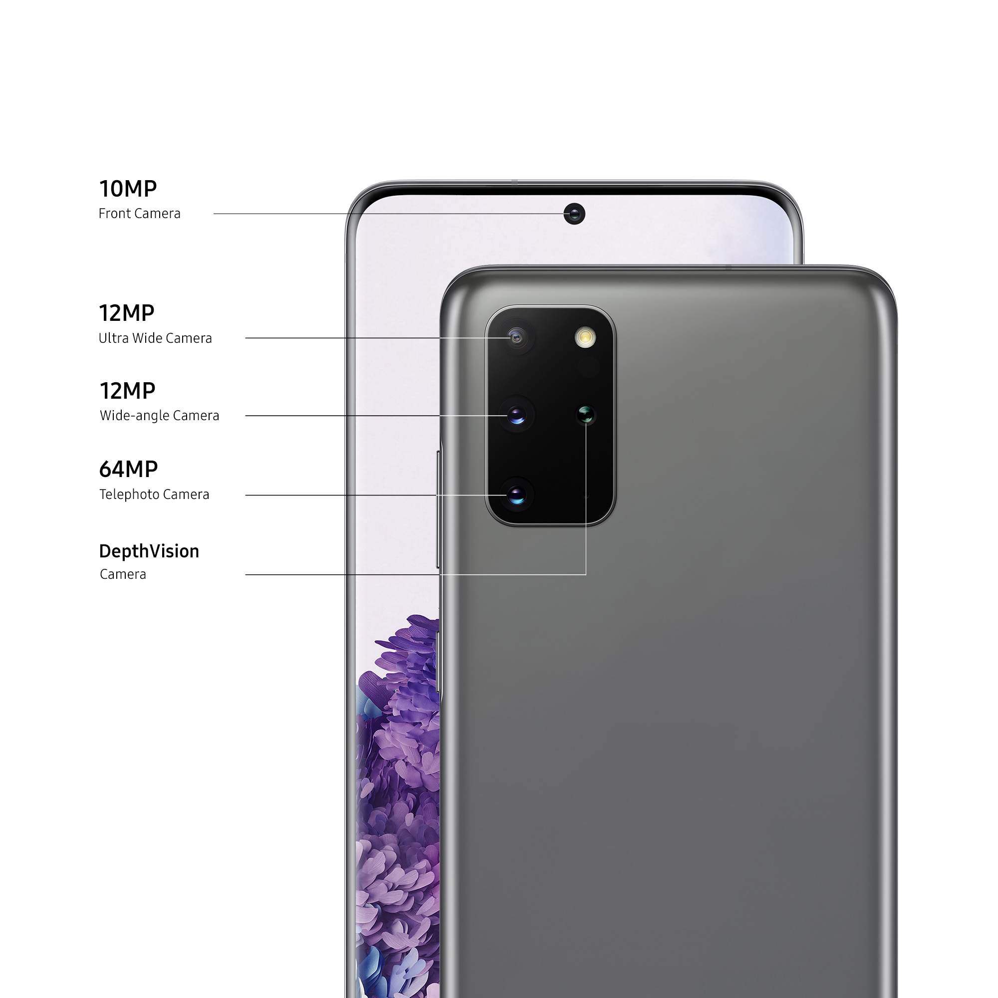 Móvil - Samsung Galaxy S20+ 5G, Gris, 128 GB, 12 GB RAM, 6.7" AMOLED 120Hz, Exynos 990, 4500 mAh, Android