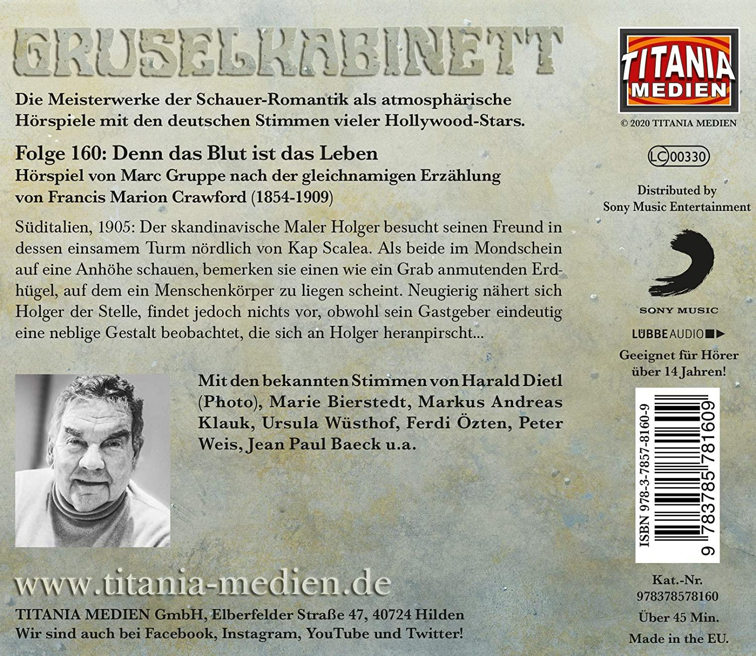 Gruselkabinett - Gruselkabinett (160): Denn das Blut ist das Leben  - (CD)