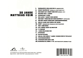 Matthias Reim - 30 JAHRE  - (CD)