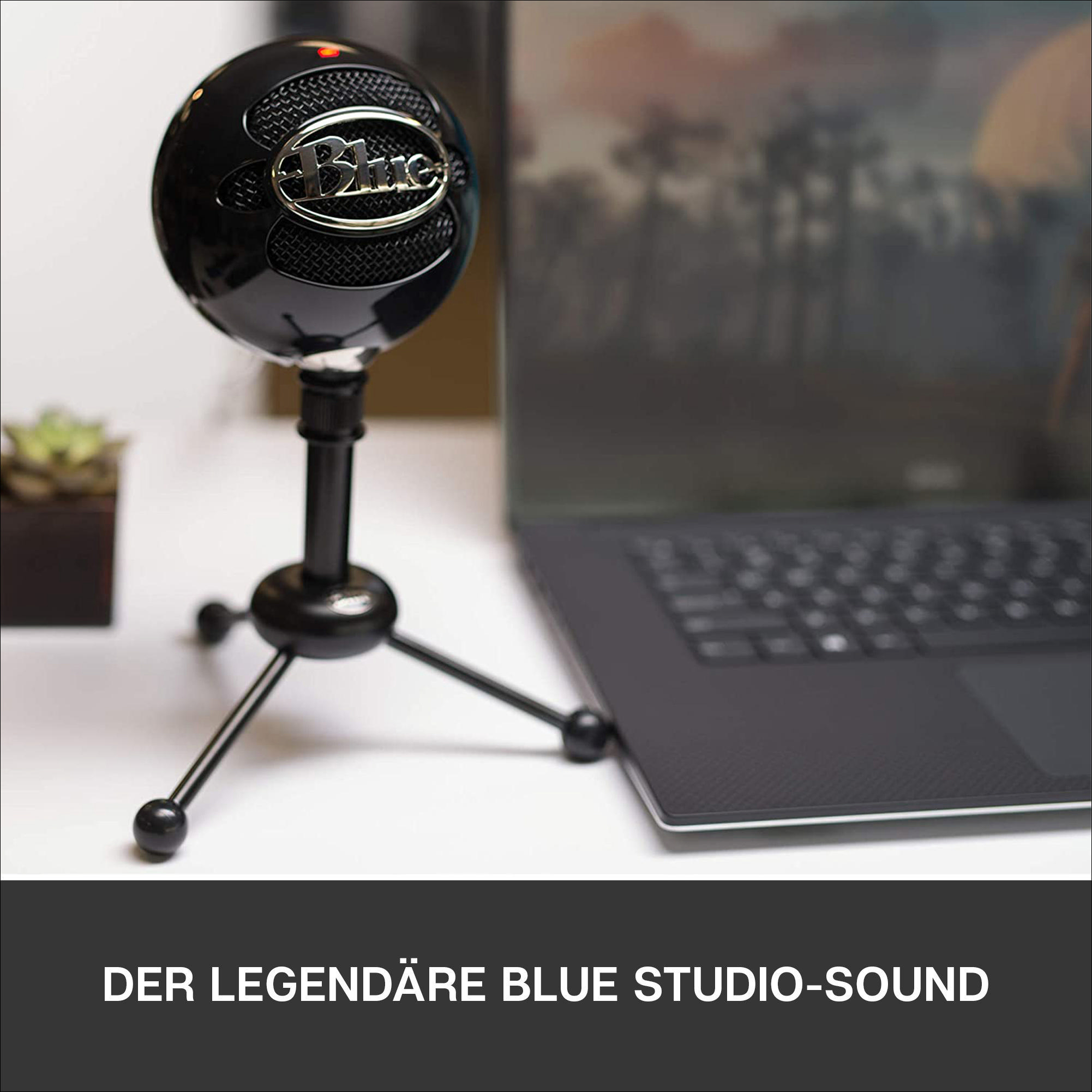Textured Mikrofon, MICROPHONES BLUE - USB Schwarz Snowball