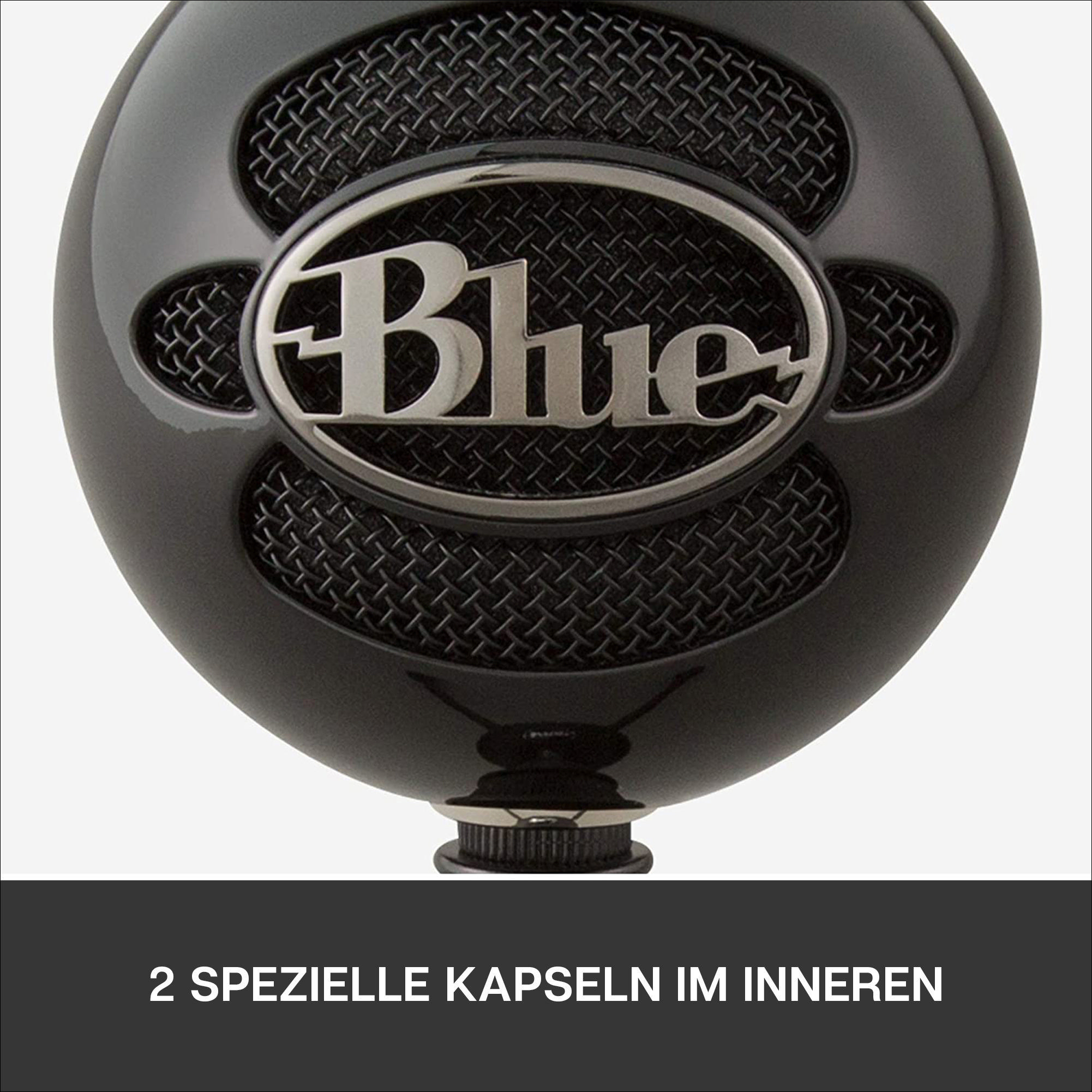 Schwarz USB Mikrofon, BLUE Snowball - MICROPHONES Textured