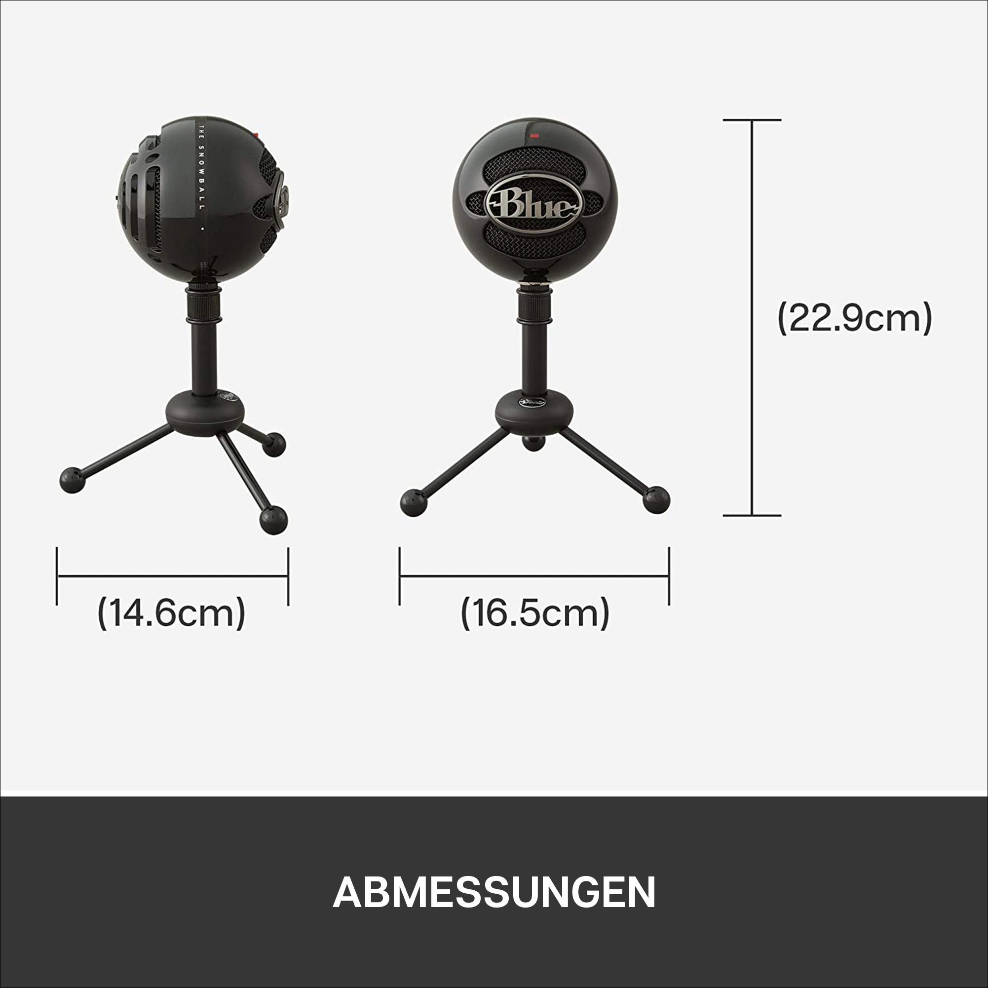 BLUE MICROPHONES Snowball - Textured Schwarz USB Mikrofon