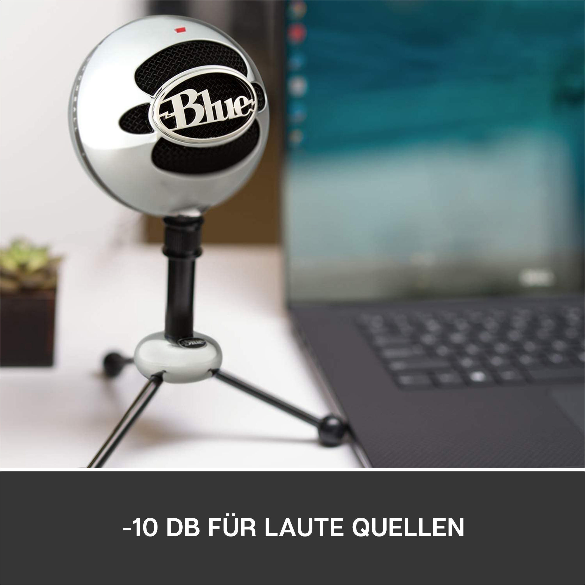 BLUE MICROPHONES 1936 Snowball Mikrofon, Alufarben