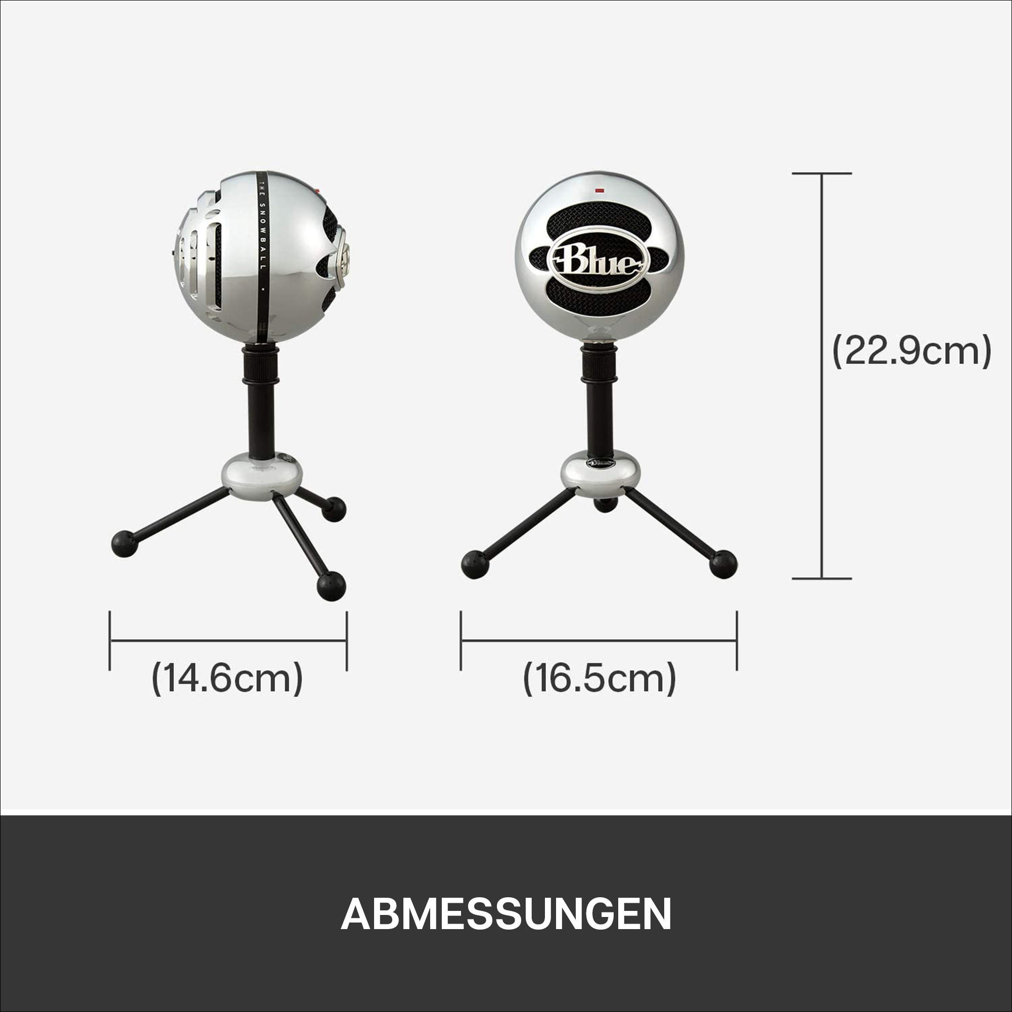 BLUE MICROPHONES 1936 Snowball Mikrofon, Alufarben