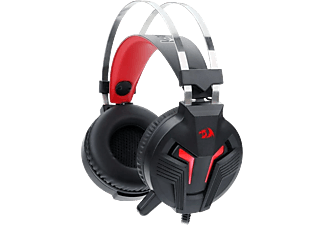 REDRAGON H112 Memecoleous gamer headset, fekete/piros