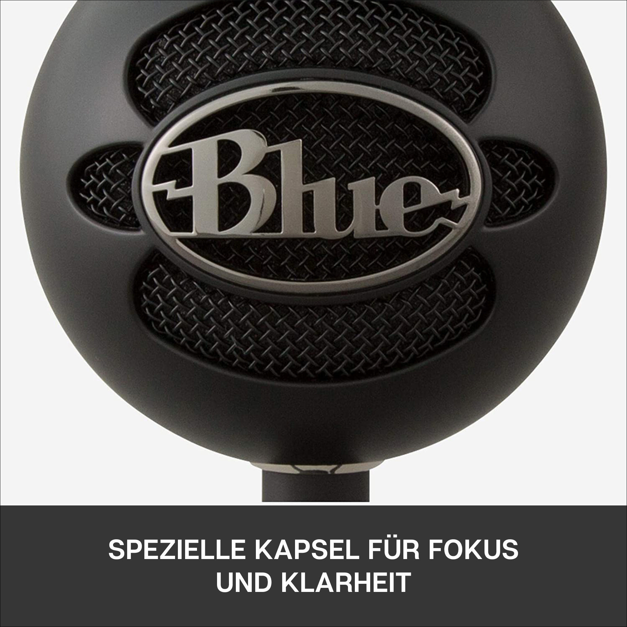 BLUE MICROPHONES Snowball iCE Mikrofon, für Mac Schwarz und USB PC
