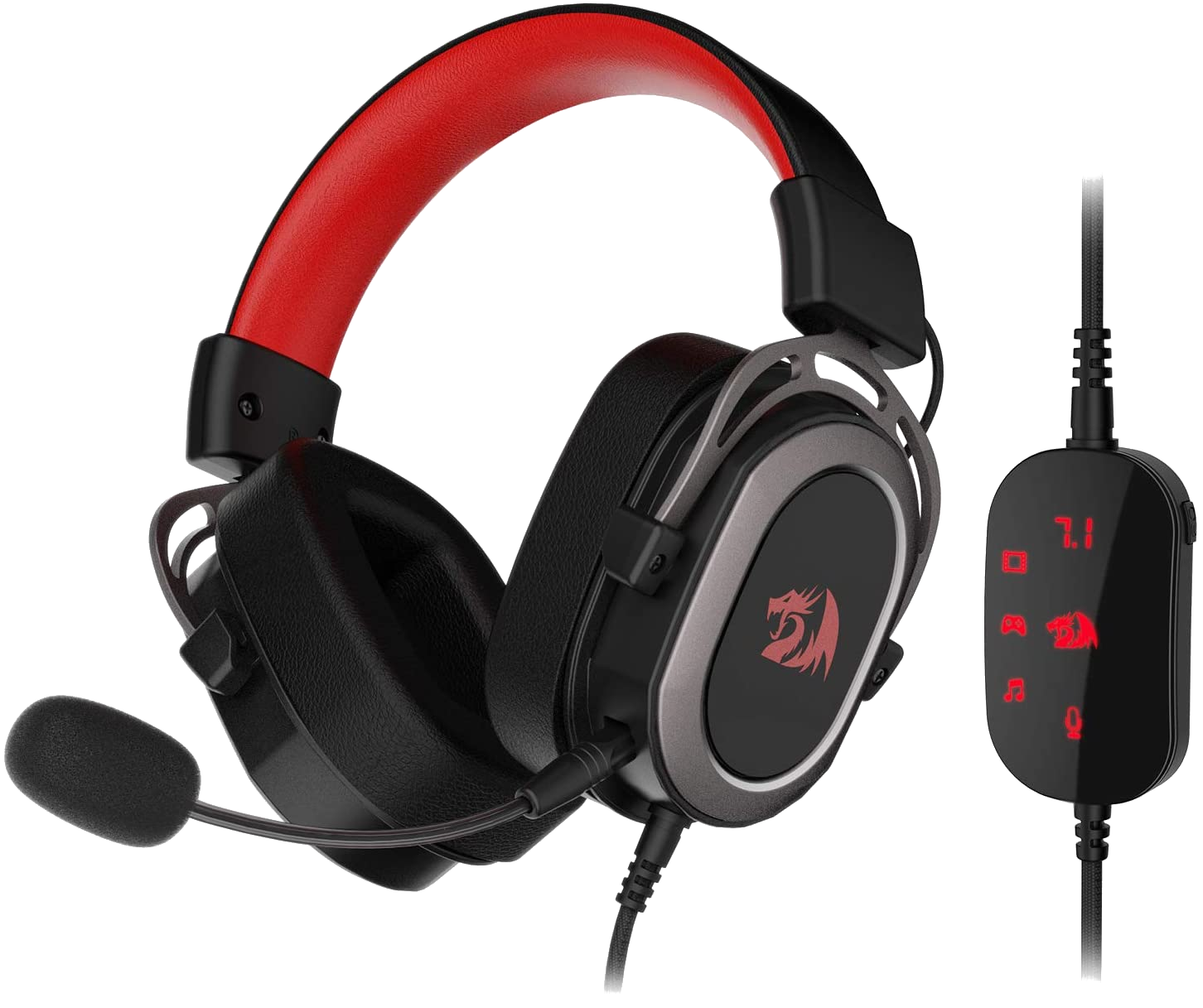 REDRAGON H710 Helios 7.1-es gamer headset, USB csatlakozó