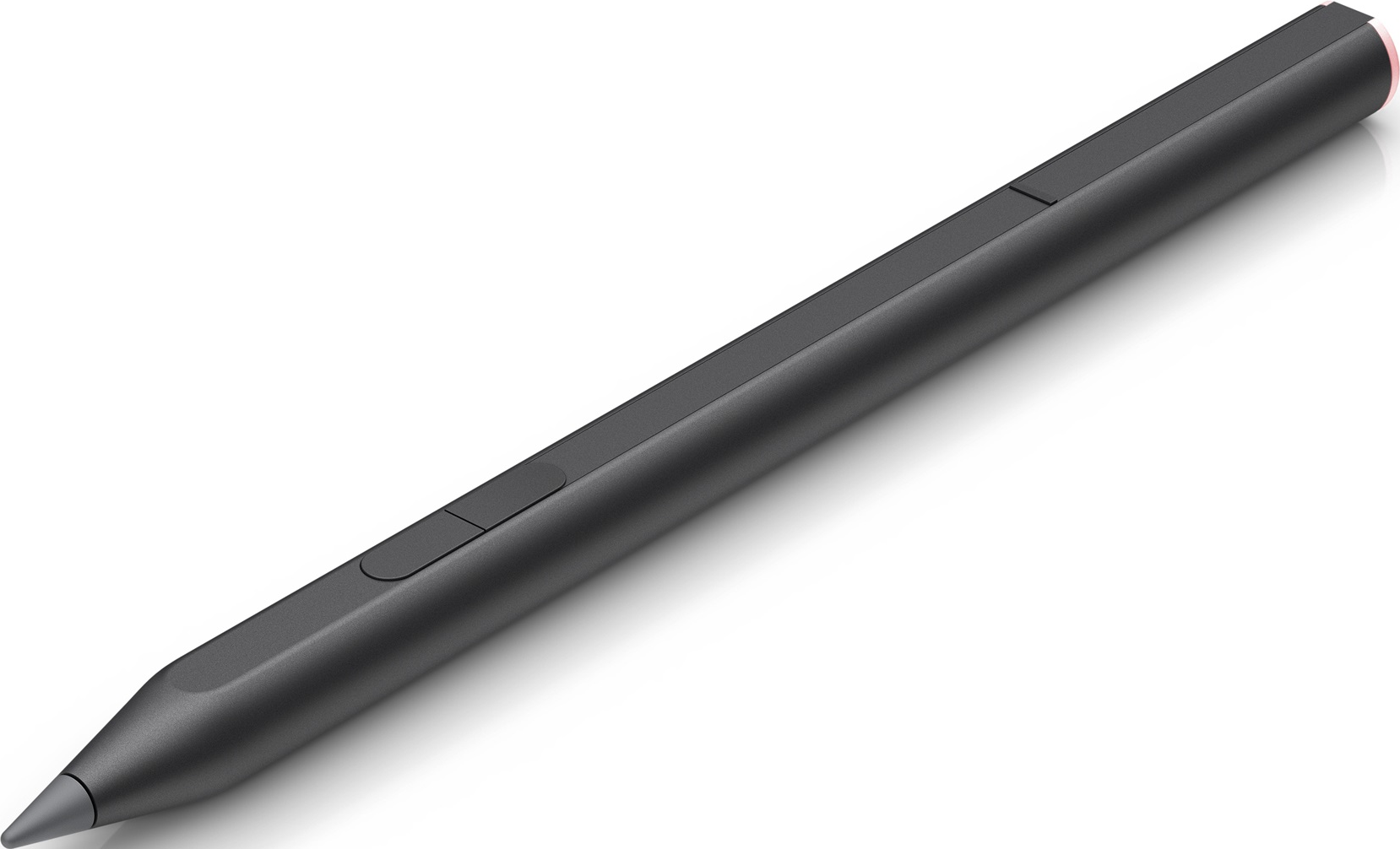 Stylet gris avec boutons. La pointe est grise et l'extrémité est rouge.