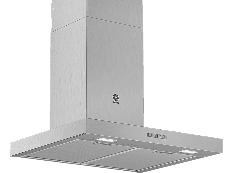 REACONDICIONADO Seminuevo(*) Campana decorativa - Balay 3BC066MX, Decorativa, 590 m³/h, 215 W, Iluminación LED, 60 cm, A, Inox