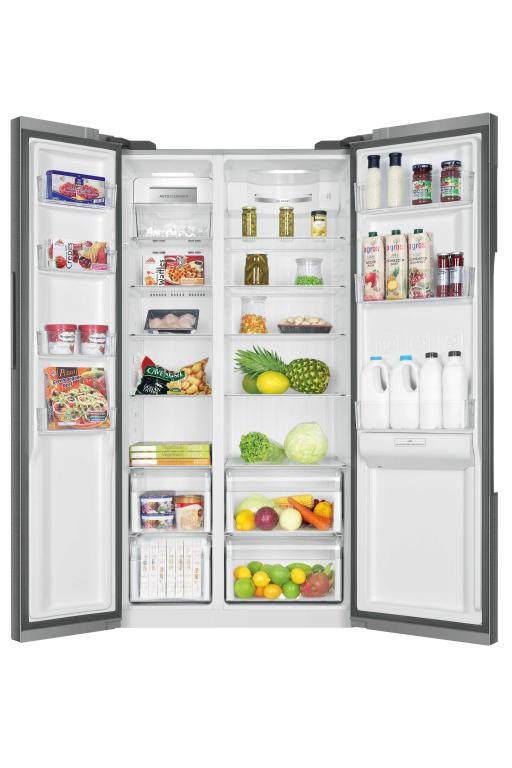 Frigorífico americano - Haier Side by Side HRF-522IG7, 490l, No Frost, 179cm, Inverter, Dispensador agua, Inox