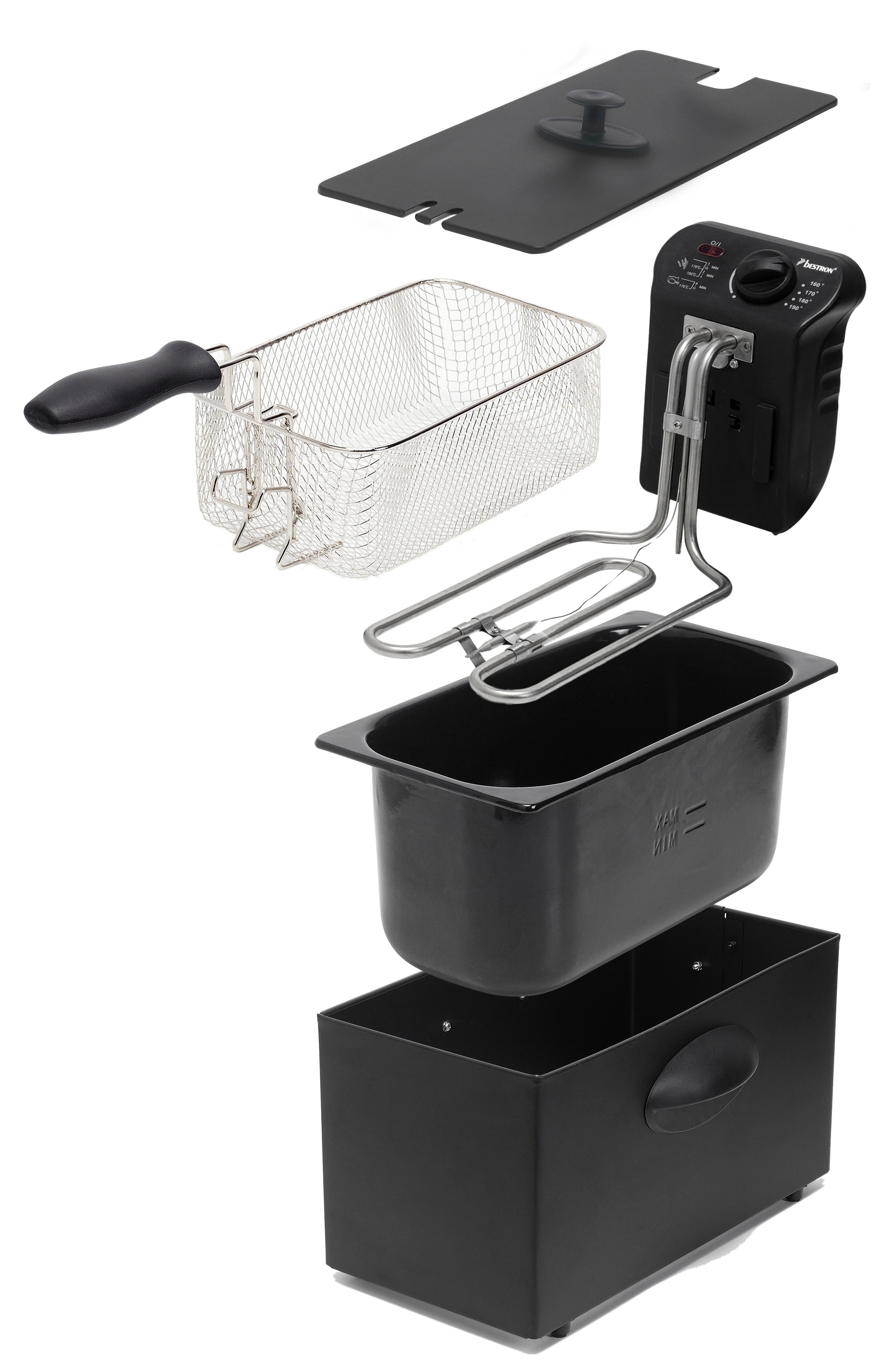 BESTRON AF 357 B Fritteuse 2000 Watt Schwarz
