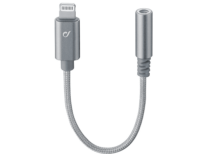 Cellular-line 3.5 Mm-mini-jack-naar-lightning-adapter Grijs