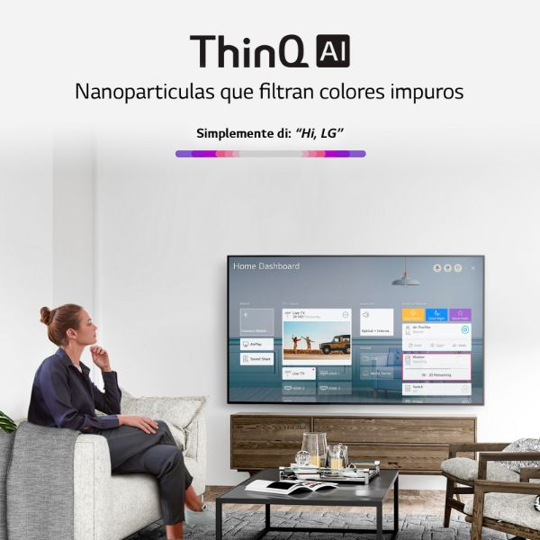 TV LED 75" - LG 75NANO976NA, 8K UHD NanoCell, IA, Procesador Inteligente α9 Gen3, 100% HDR, BT5.0, WiFi