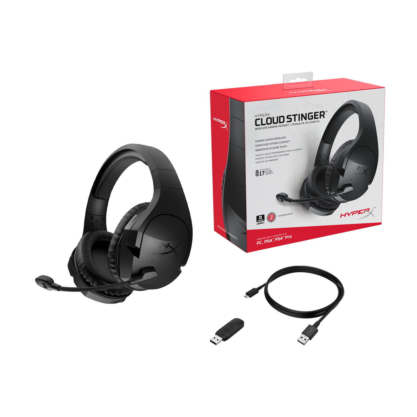 HYPERX Cloud Stinger, Over-ear Headset Bluetooth Schwarz
