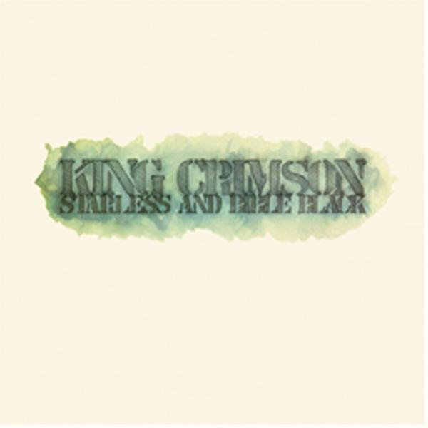 A King Crimson Starless and Bible Black albumjának borítója zöld vízfestékkel.