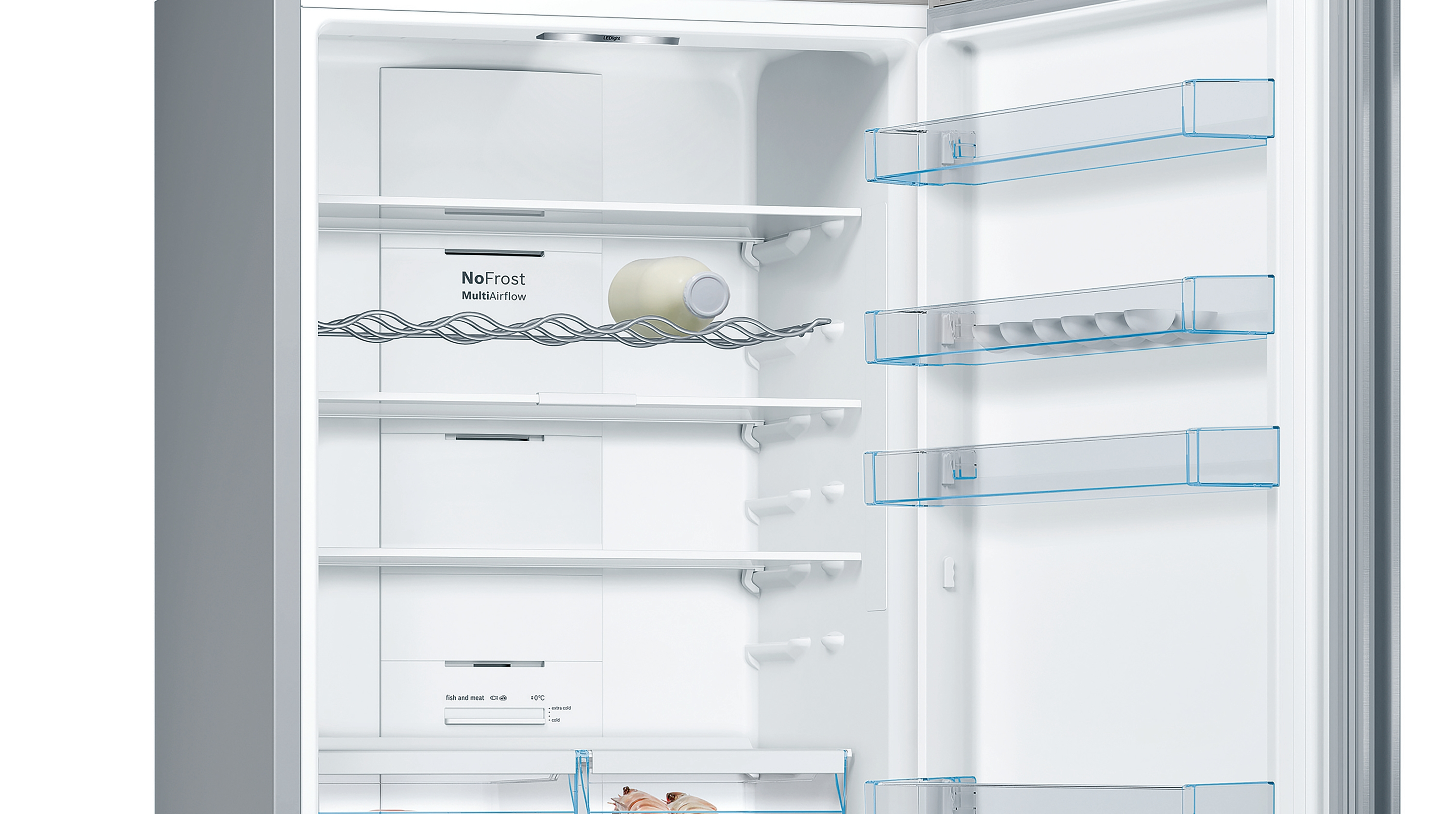 BOSCH KGN49XIEA Serie 4 Kühlgefrierkombination (E, 466 l, 2030 mm hoch, Inox-antifingerprint)