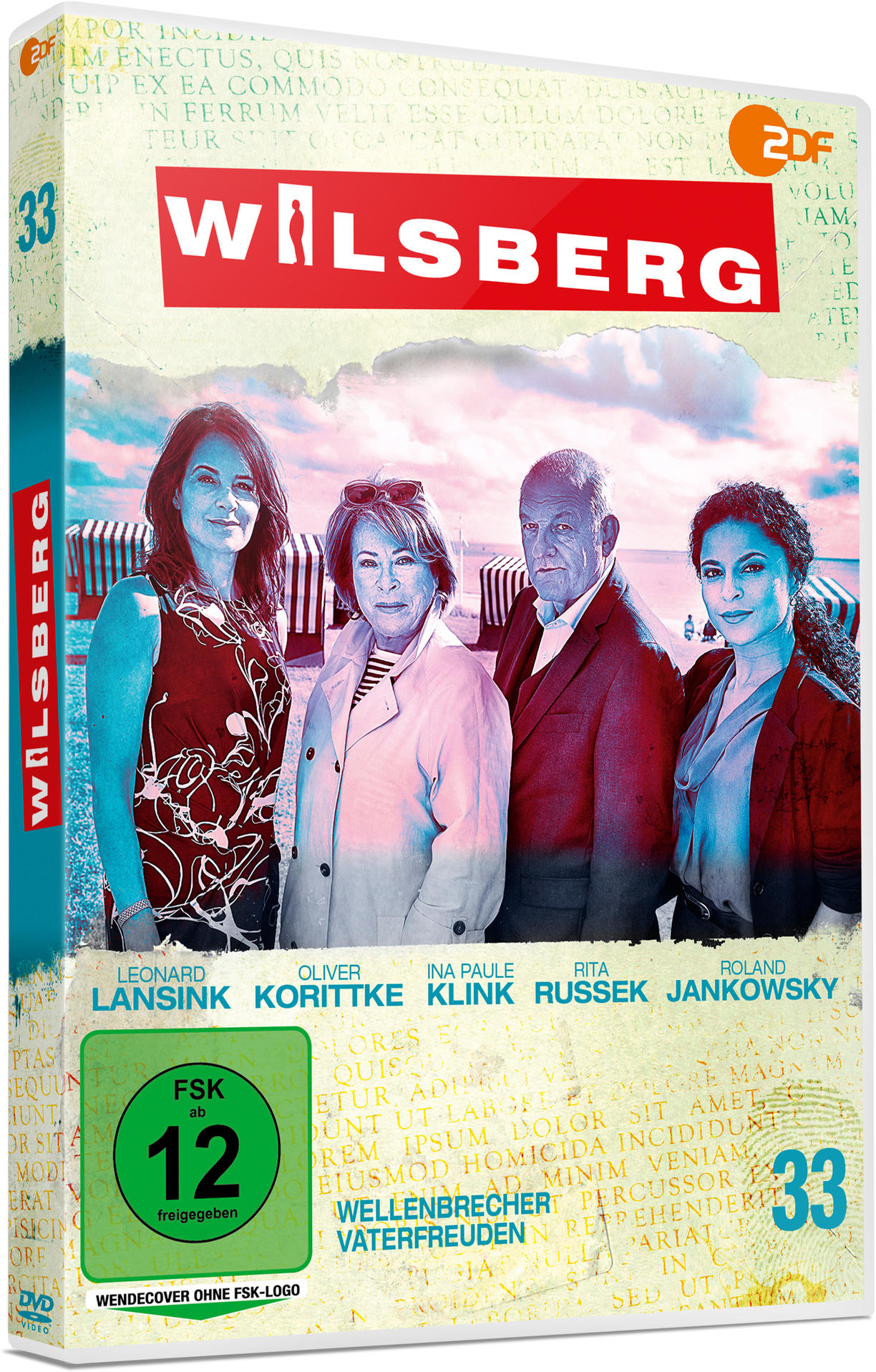 DVD-Cover einer Fernsehserie mit vier Personen.