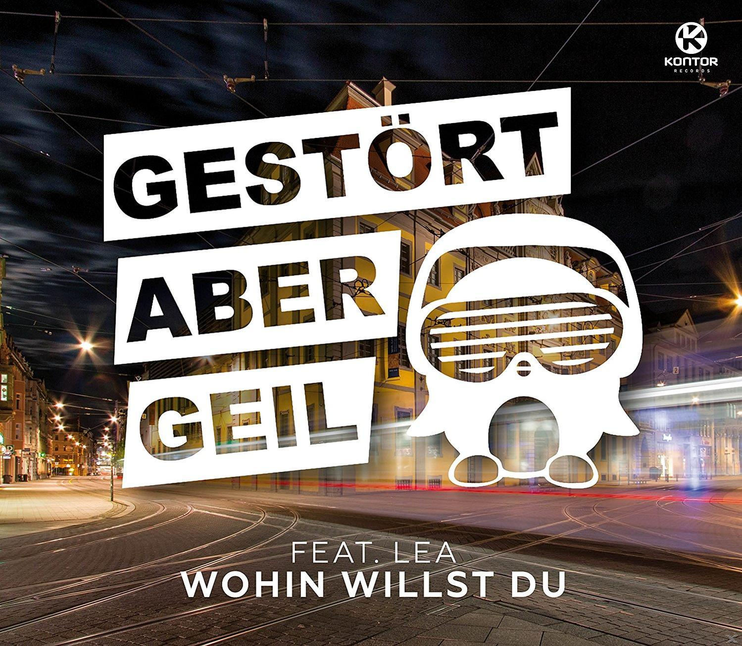 Albumcover mit Text: GESTÖRT ABER GEIL. Illustration einer weißen Figur mit Brille.