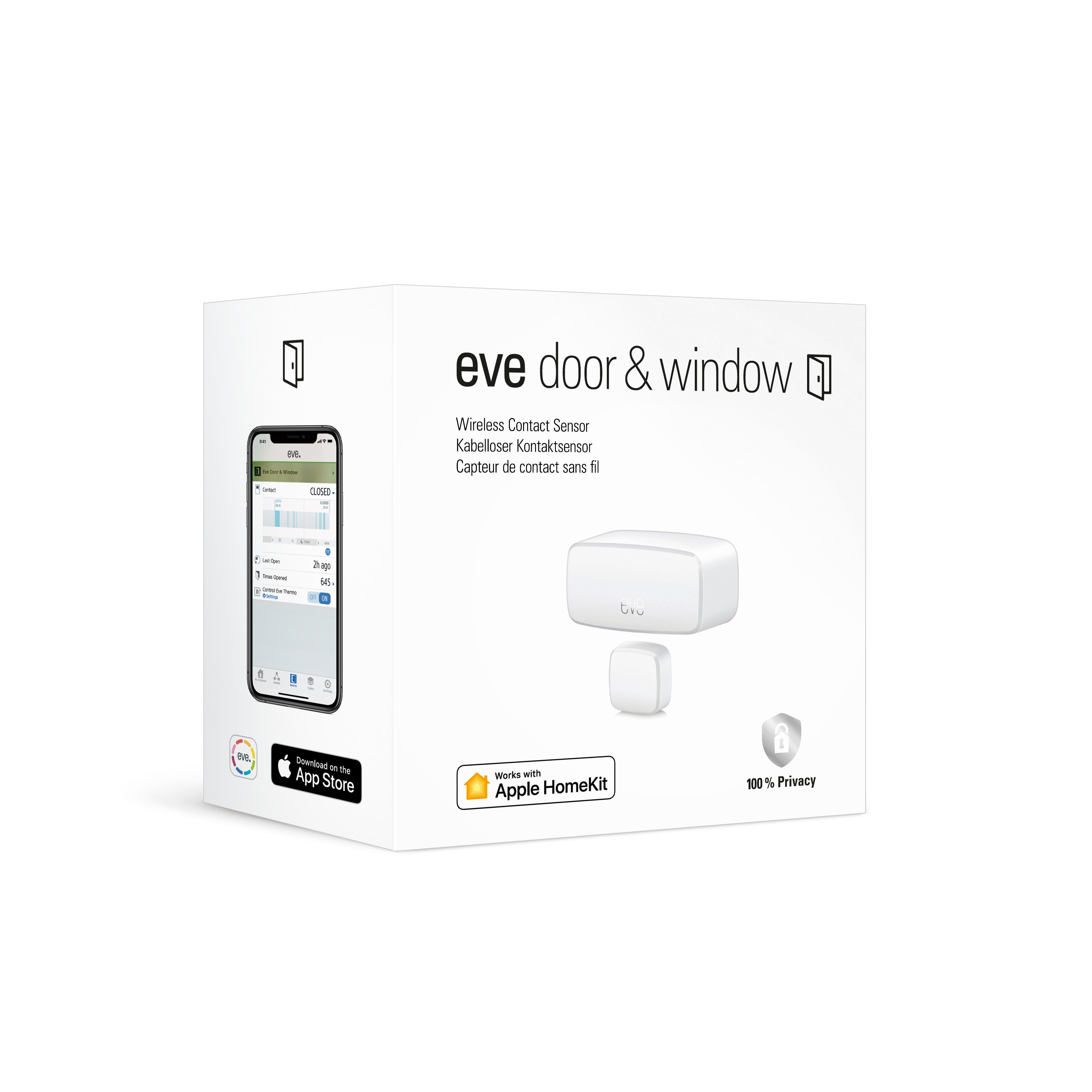 EVE Door & Window Tür- Fernsterkontaktsensor, Weiß und