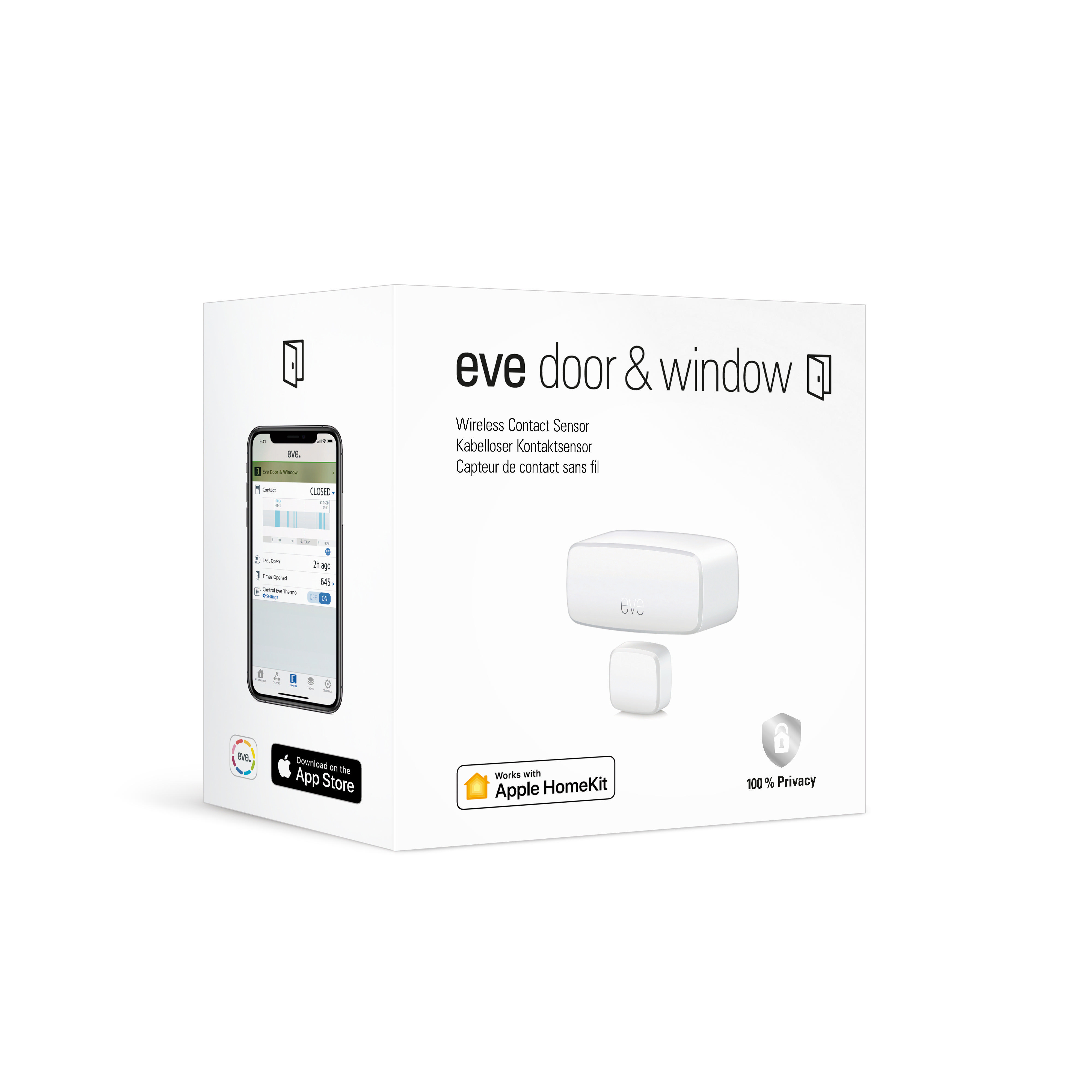 EVE Door & Window Tür- und Fernsterkontaktsensor, Weiß