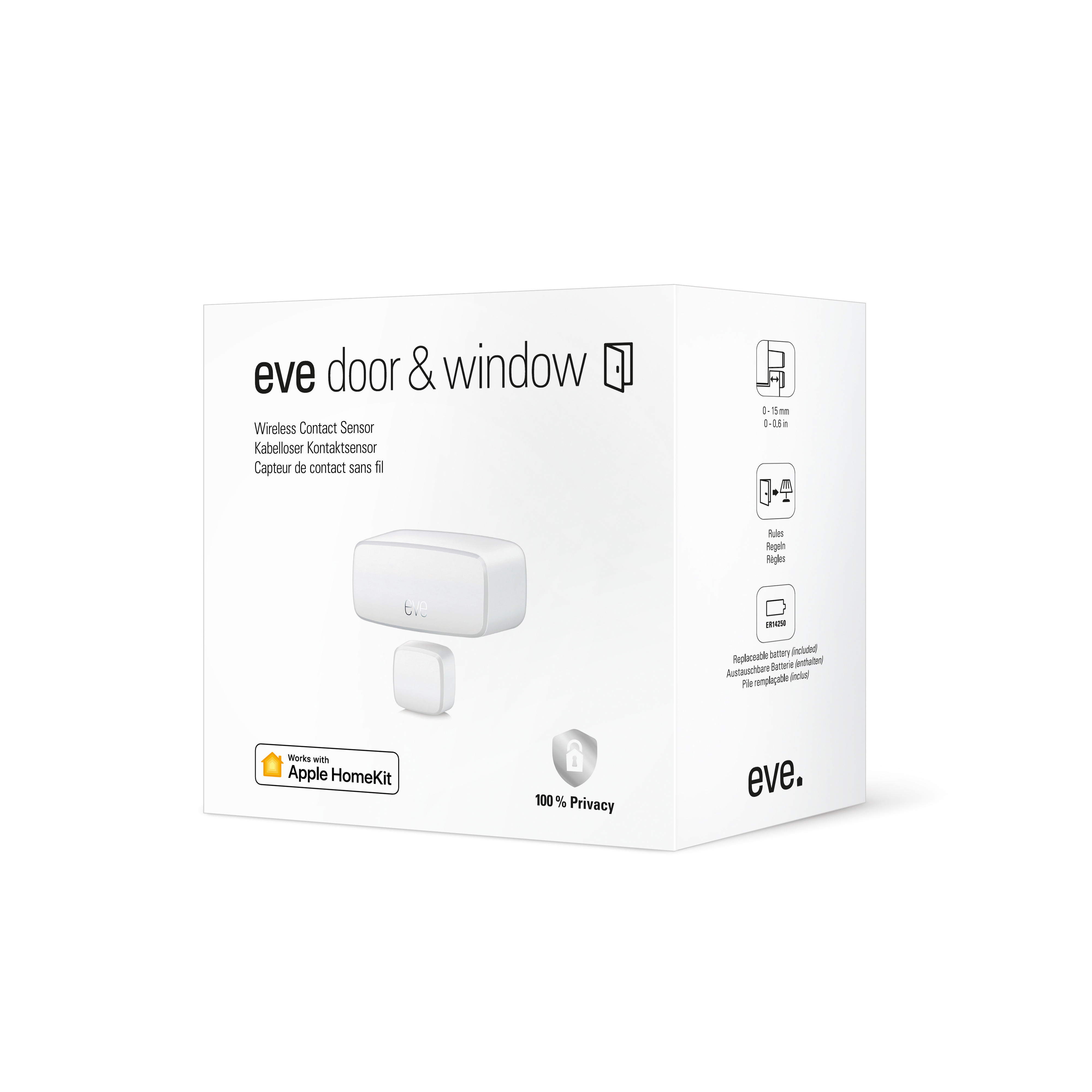 EVE Door & Window Tür- Weiß Fernsterkontaktsensor, und