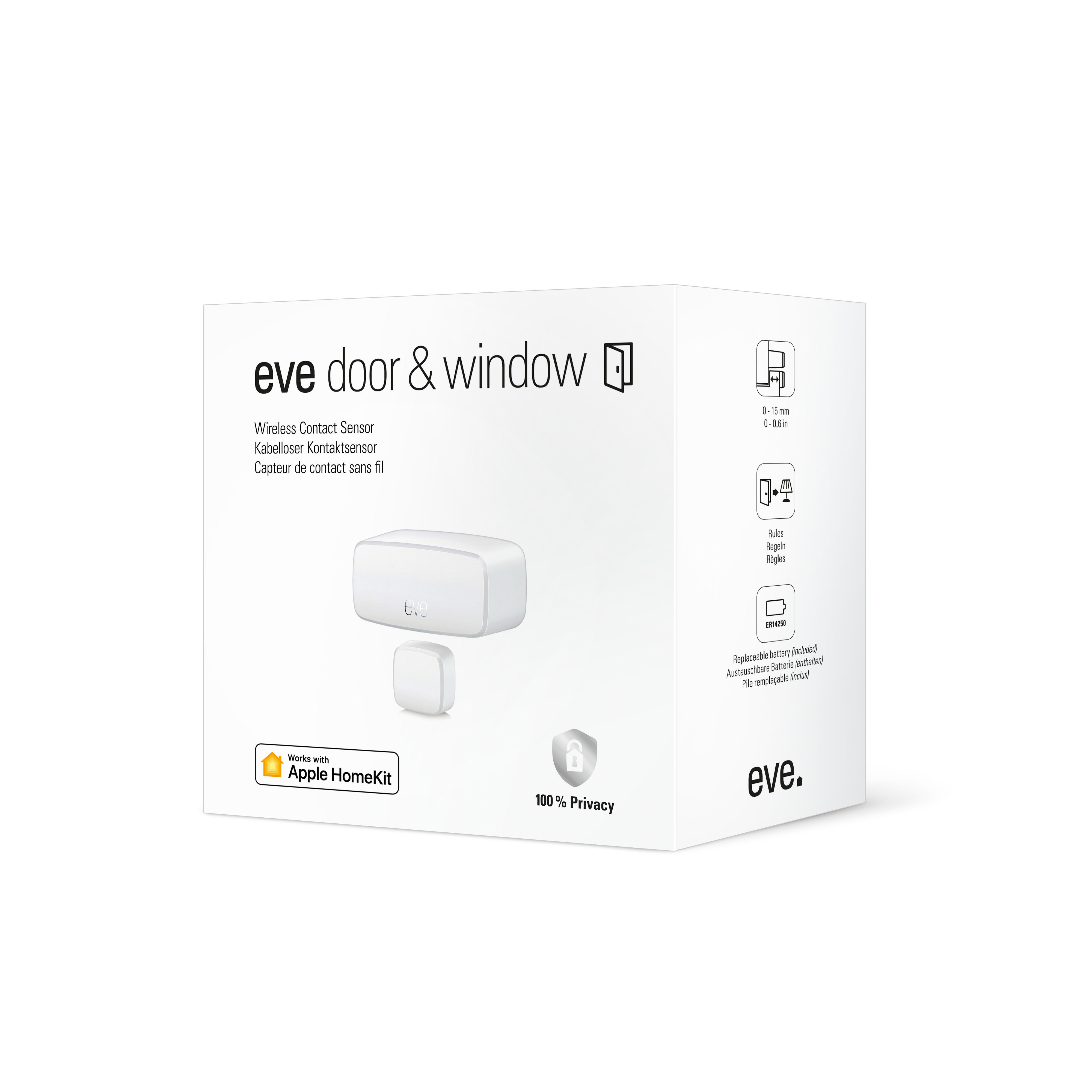 EVE Door & Window Tür- und Fernsterkontaktsensor, Weiß