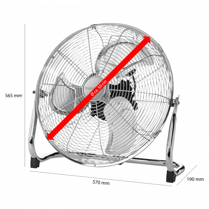 PROFI CARE PC-VL 3067 WM Windmaschine Silber (120 Watt)