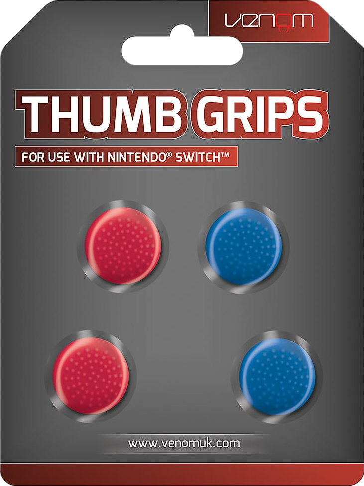 VENOM 4 db hüvelykujj csúszásgátló Nintendo Switch-hez, piros / kék