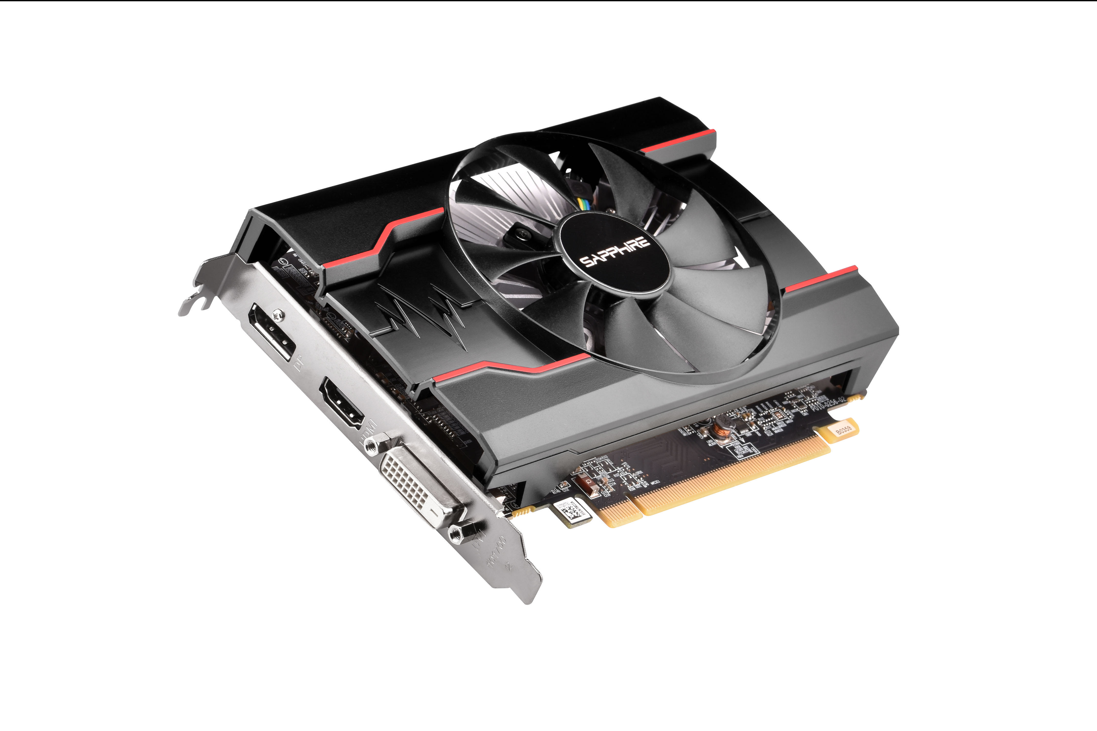 SAPPHIRE Radeon PULSE RX 550 2G (11268-21-20G) (AMD, Grafikkarte)